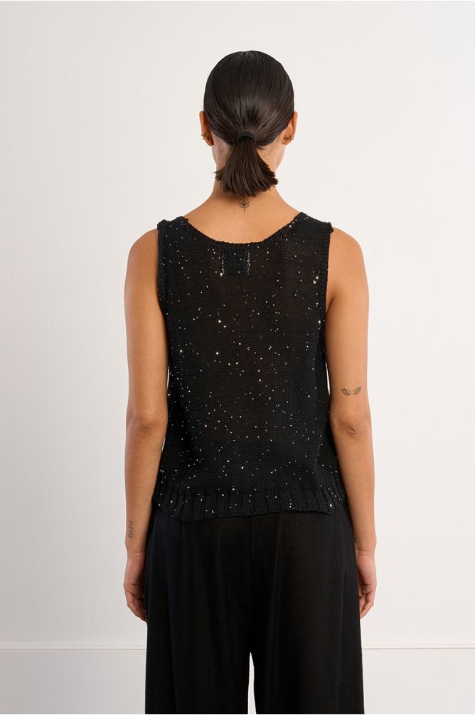 Débardeur en maille, irisé