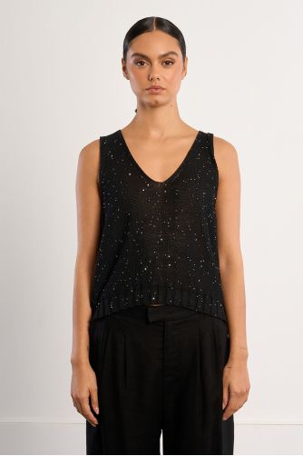 Débardeur en maille, irisé