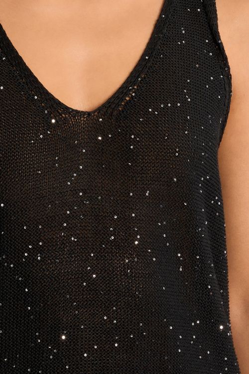 Knitted tank top, iridescent