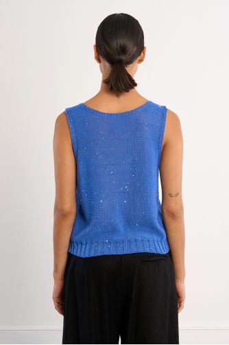 Knitted tank top, iridescent