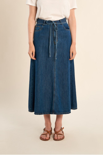 Jupe longue en denim, nouable