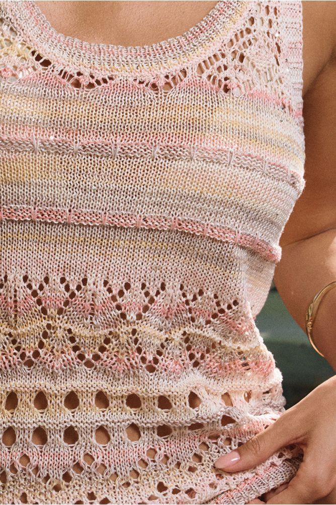 Openwork beach tank top