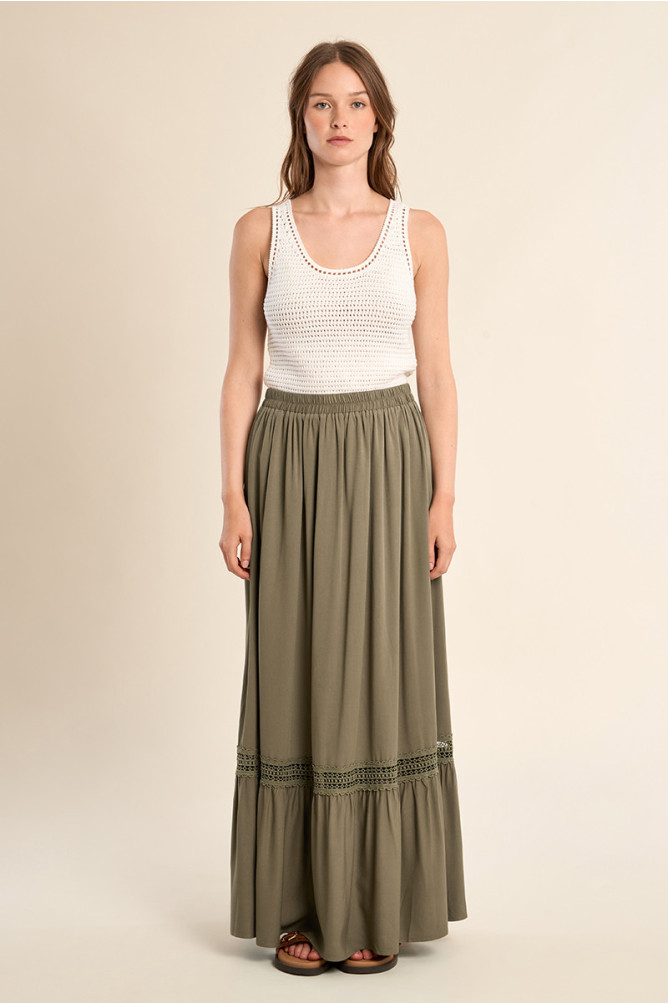 Long openwork skirt