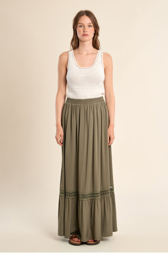 Long openwork skirt