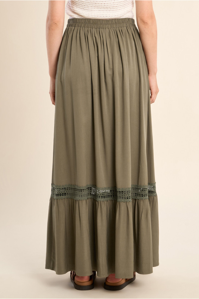 Long openwork skirt