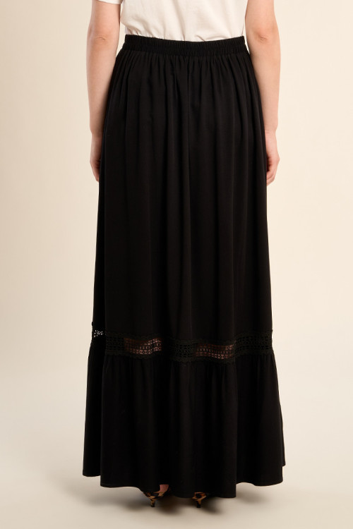 Long openwork skirt