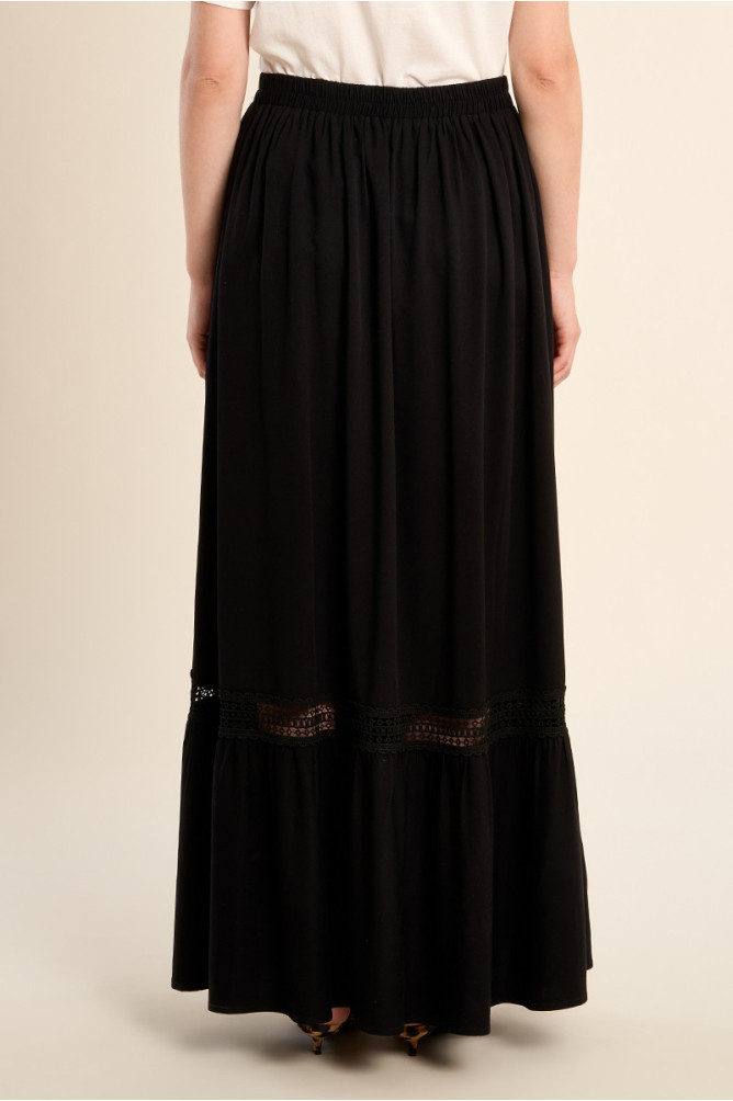 Long openwork skirt