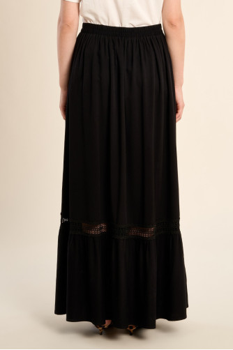 Long openwork skirt
