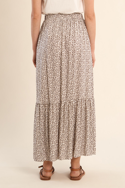 Long leopard print skirt