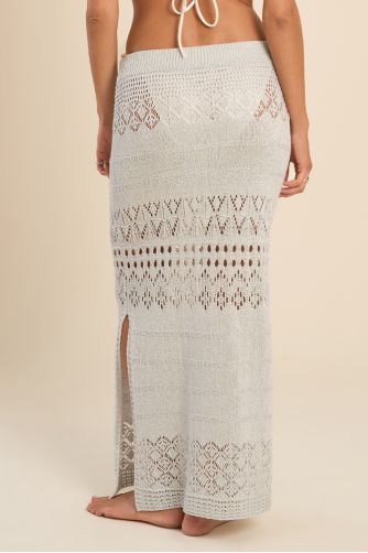 Long crochet beach skirt