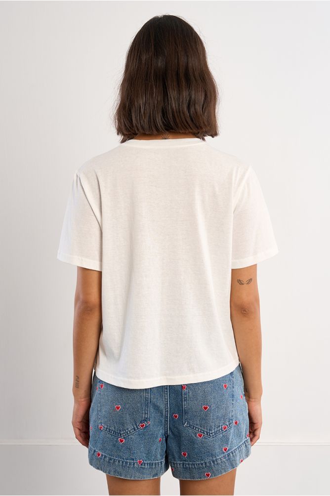 Camisa de manga corta, básica.