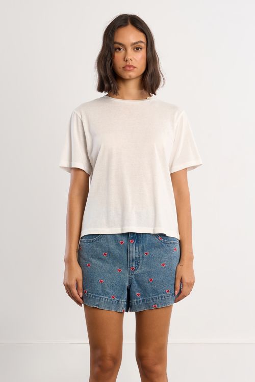 Camisa de manga corta, básica.