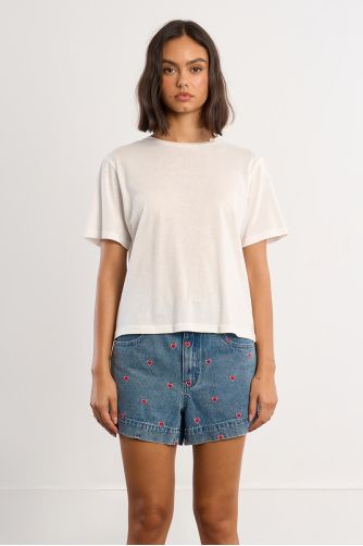 Camisa de manga corta, básica.