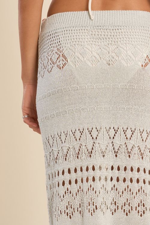 Long crochet beach skirt