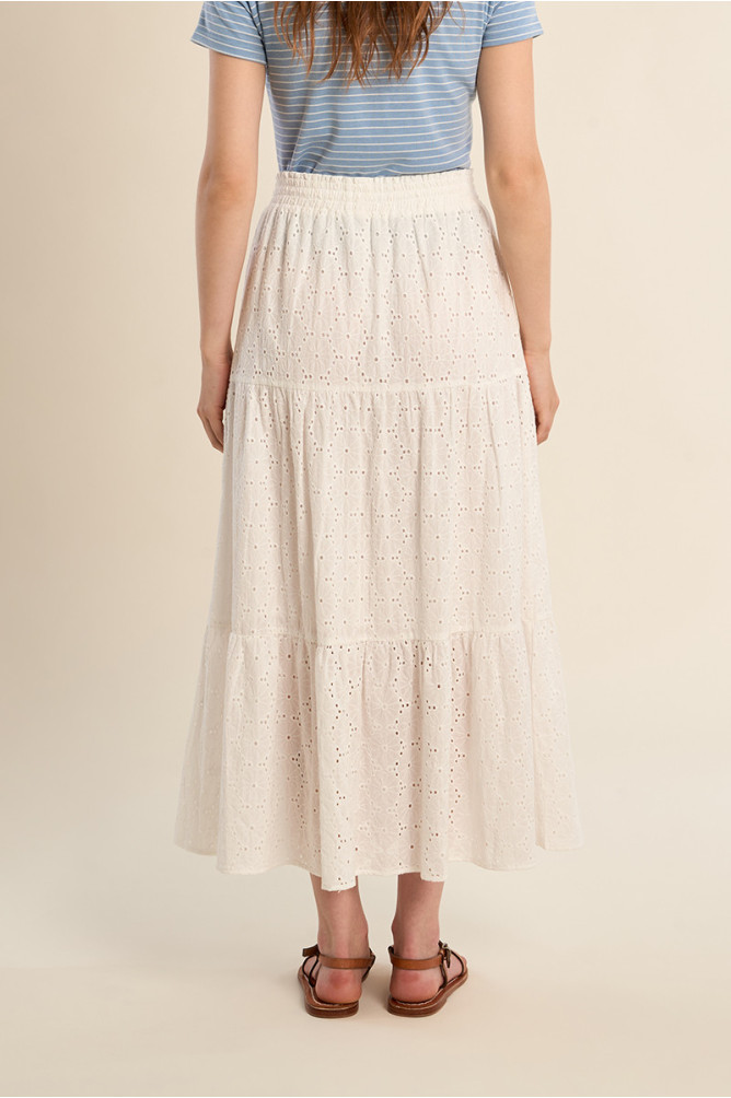 Long bohemian skirt, openwork