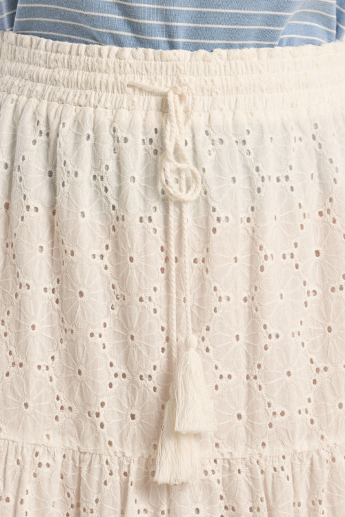 Long bohemian skirt, openwork
