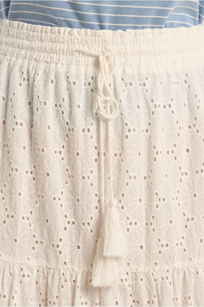 Long bohemian skirt, openwork