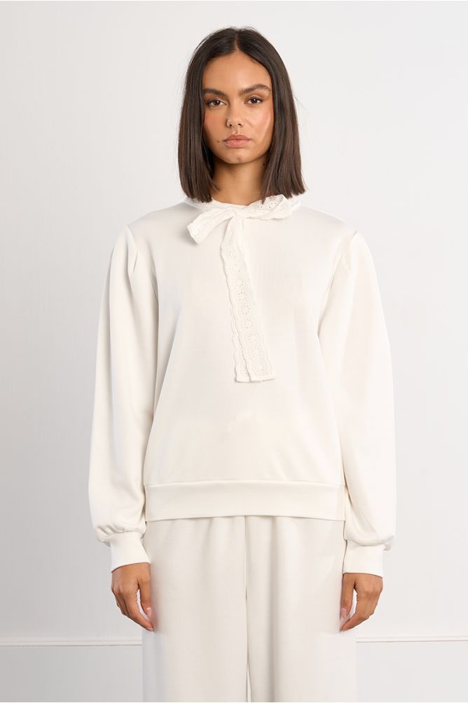 Sweat-shirt décontracté avec col nouable