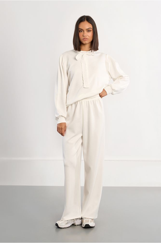 Sweat-shirt décontracté avec col nouable