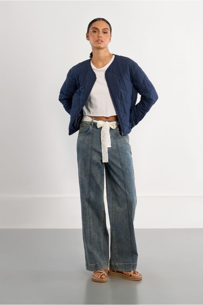 Chaqueta de mujer de manga larga, acolchada.