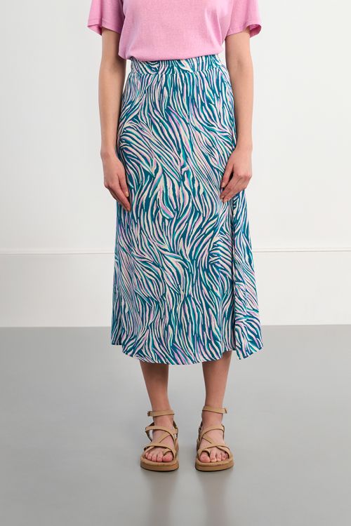 Zebra print maxi skirt