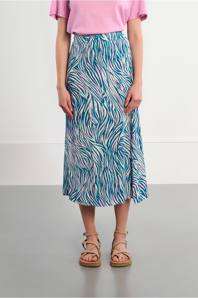 Jupe maxi à imprimé zebré