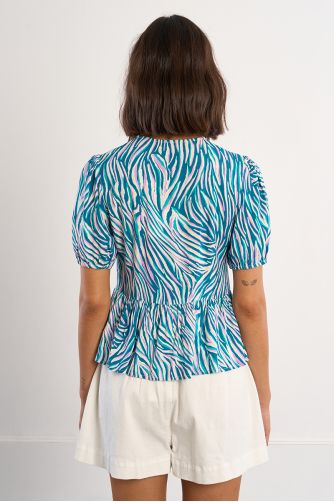 Top à cordons zebré