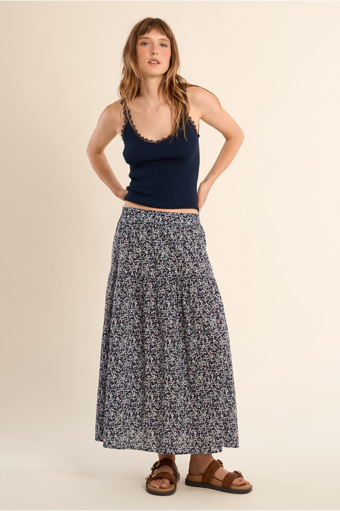 Long skirt, printed