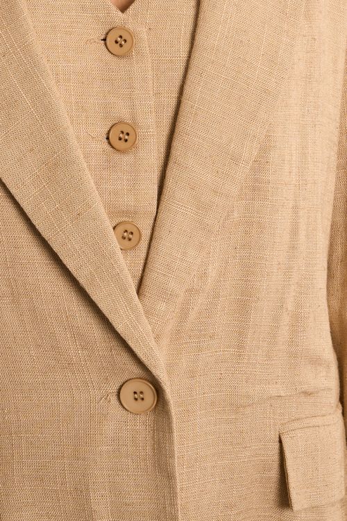 Straight linen blazer