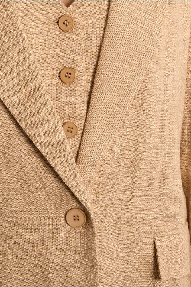 Straight linen blazer