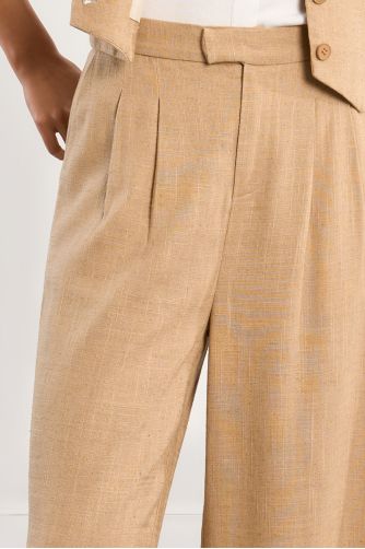 Pantalon large en lin