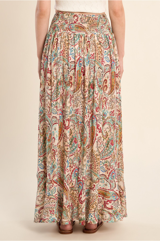 Long skirt, cashmere print