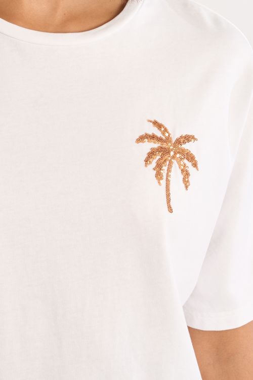 Camiseta de mujer de manga larga, con estampado.