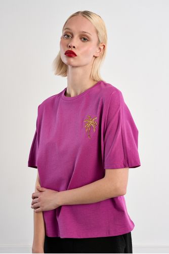 T-shirt oversize palmier