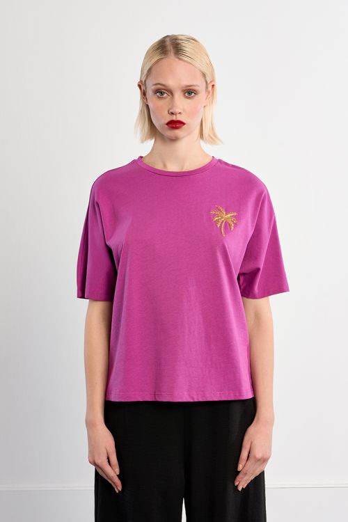 T-shirt oversize palmier