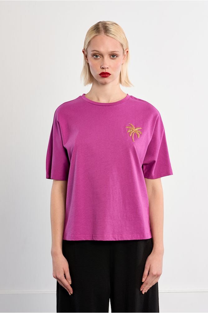 Oversized palm tree T-shirt