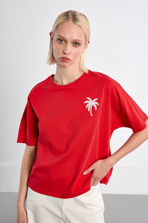 Oversized palm tree T-shirt
