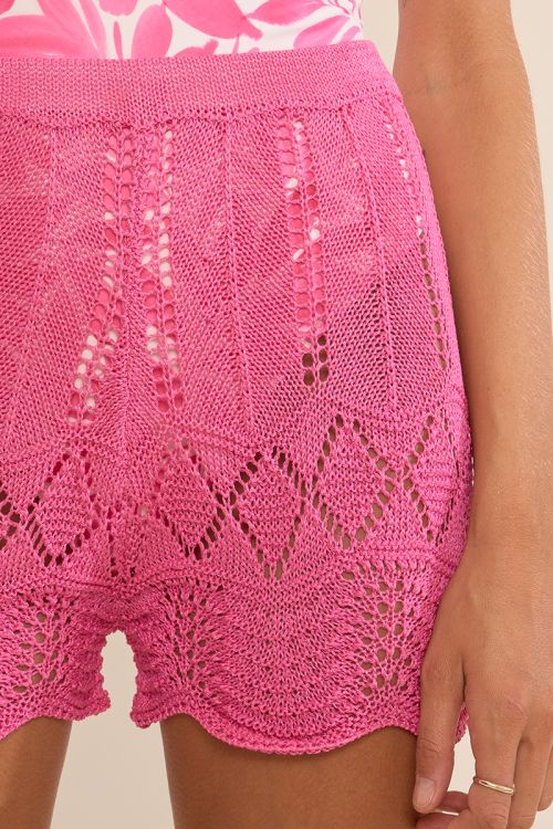 Short de plage en crochet