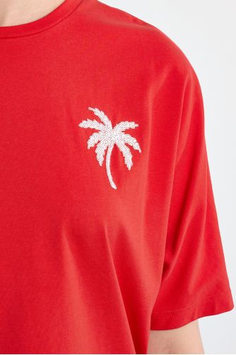 Oversized palm tree T-shirt