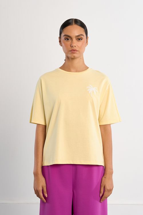 Camiseta de mujer de manga larga, con estampado.