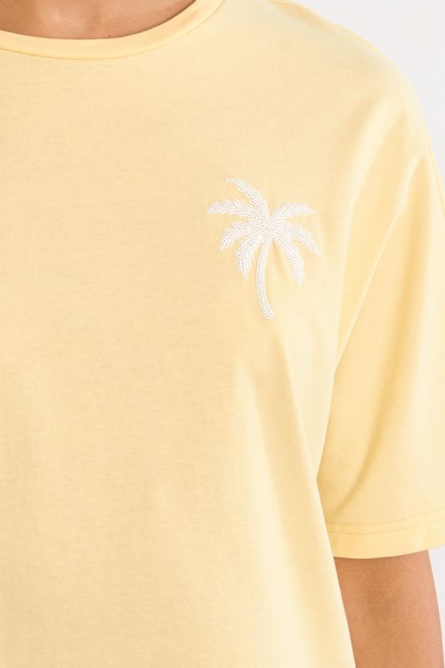 Camiseta de mujer de manga larga, con estampado.