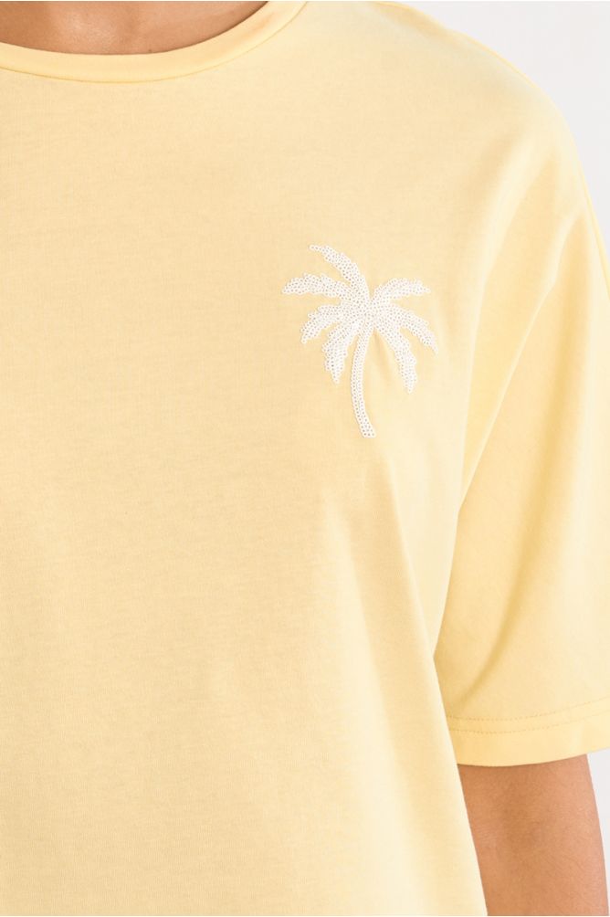 T-shirt oversize palmier