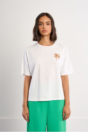Oversized palm tree T-shirt