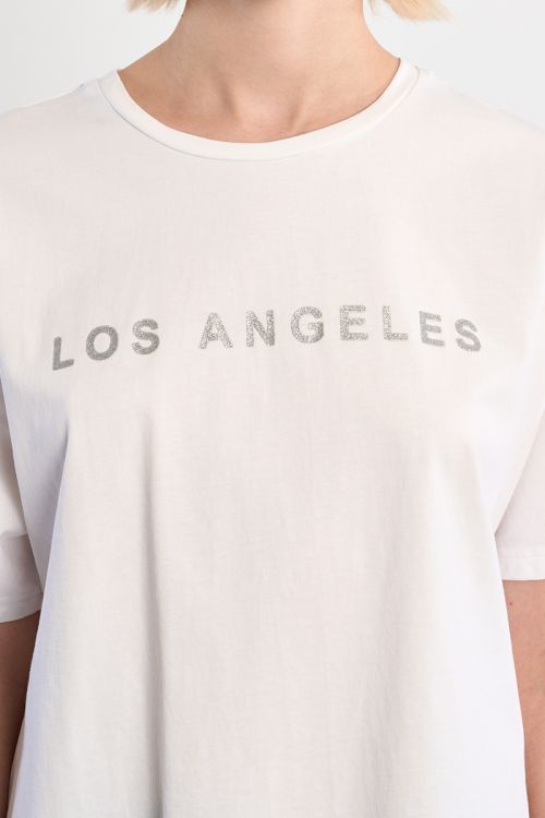 "Oversized cotton T-shirt ""Los Angeles"""