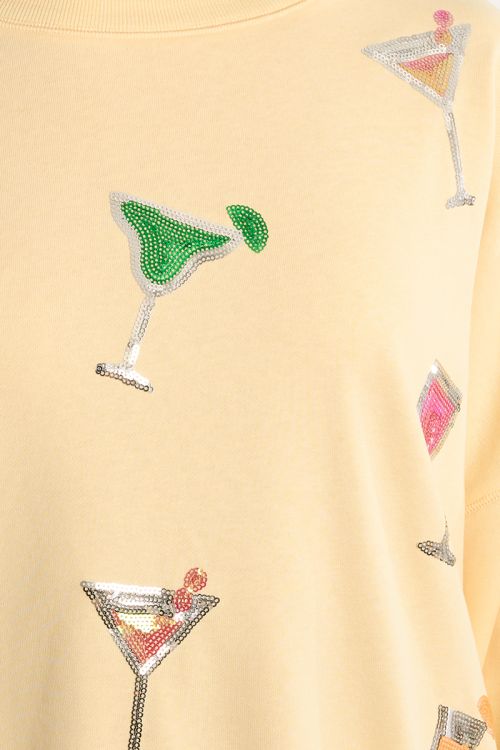 Sweat-shirt oversize en coton jaune