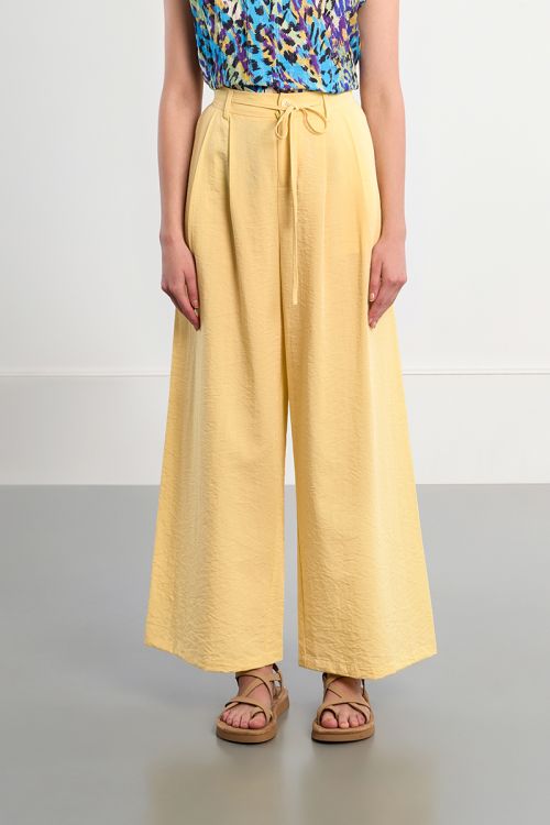 Wide-leg pants, high waist