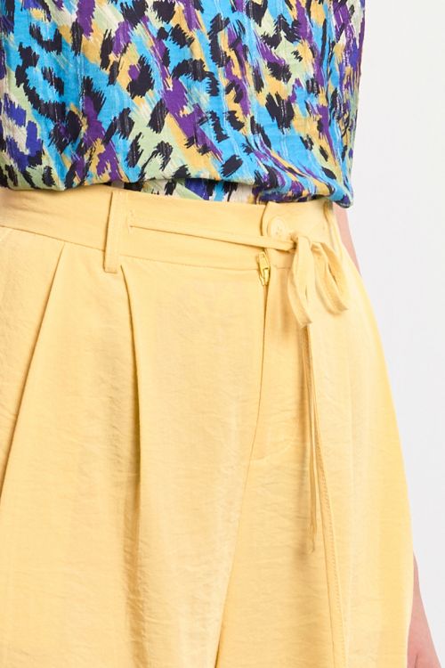 Pantalon large, taille haute