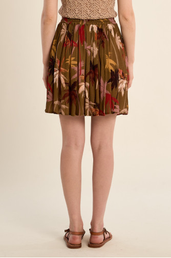 Short skater skirt, printed