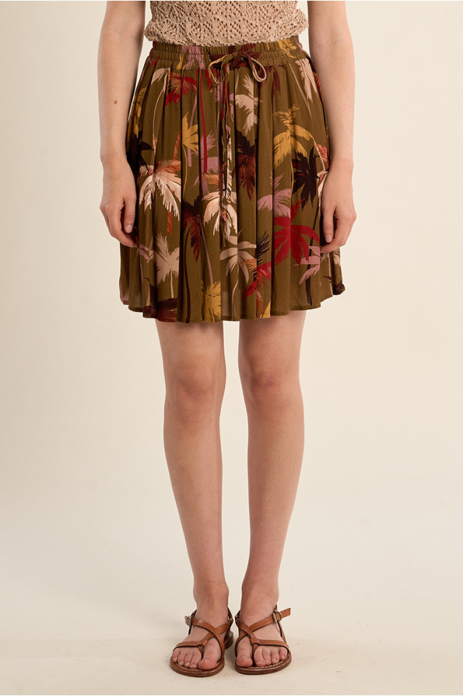 Short skater skirt, printed