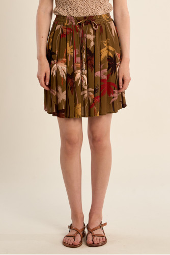 Short skater skirt, printed